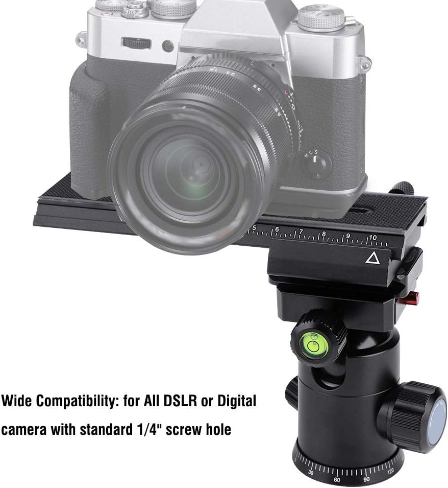 Joyzan Macro Focusing Rail Slider, 2 Way Shot Focus Mount Camera Flash Support Bracket Holder Photography Closeup Shooting Plate 1/4" Quick Screw Release Precision Scale Mirrorless Position DSLR image number 1