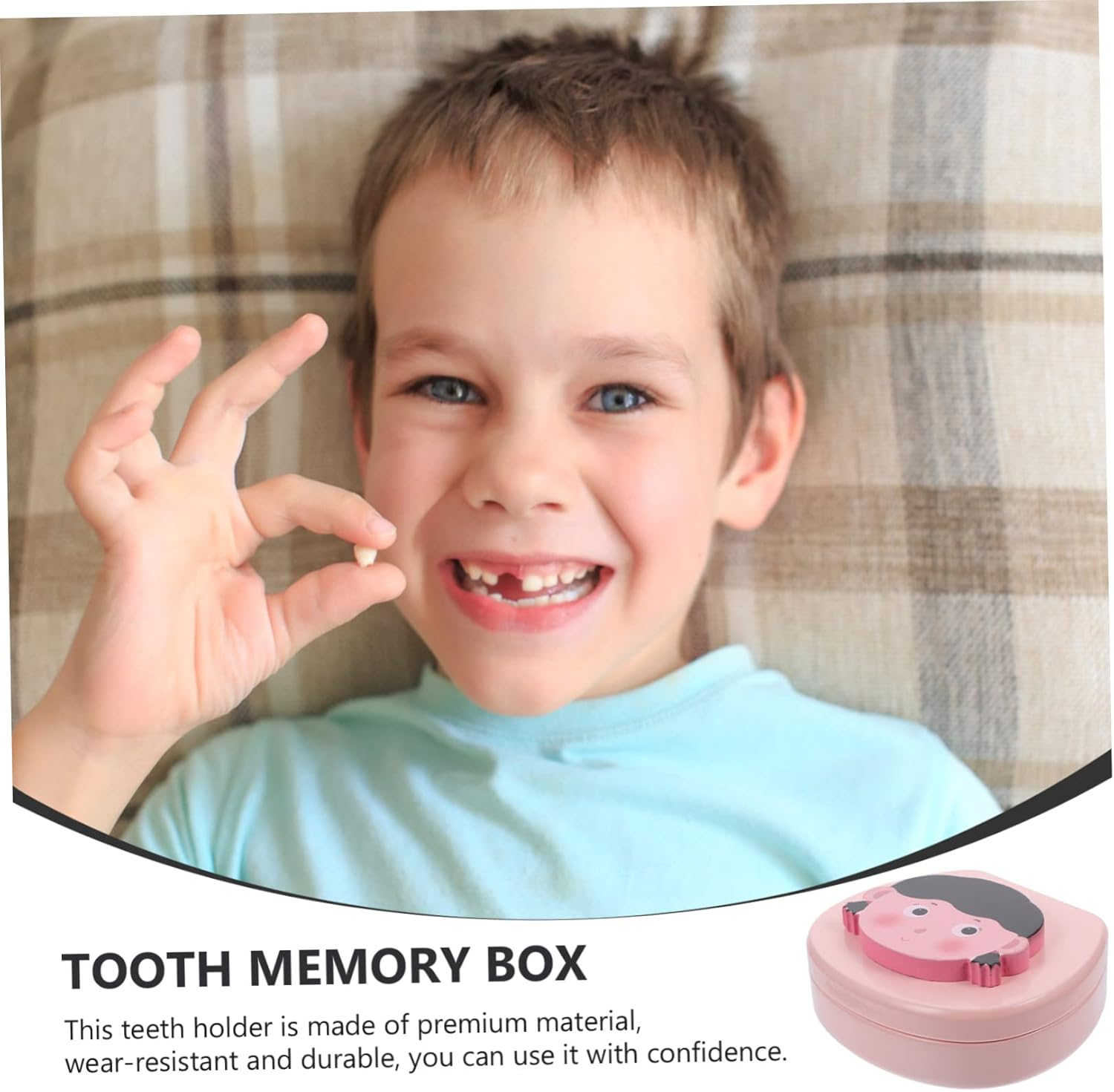 Boys and Girls Tooth Keepsake Box of Tooth Organizer Fairy Box Trinket Fetal Hair Saver image number 1