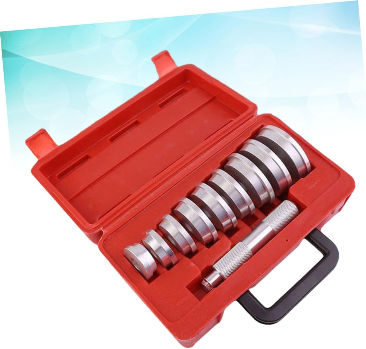 Iplusmile 10Pcs Bearing Puller Tool Aluminum Discs Automotive Mechanic Tool Bearing Race Installer Seal Driver Installer Comfortable to Hold image number 5