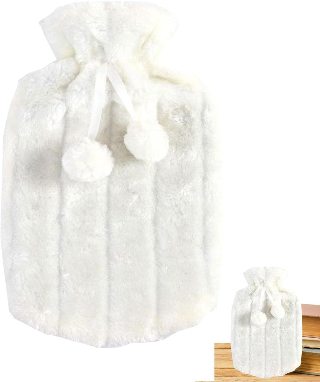 Water Bottle Cover Only | 2 Liter Soft Faux Plush Cute Hot Water Bottle Cover - Hot Water Bottle Covers Insulated Maintain Constant Temperature for Women Kids (Cover Sleeves Only) Buniq image number 3