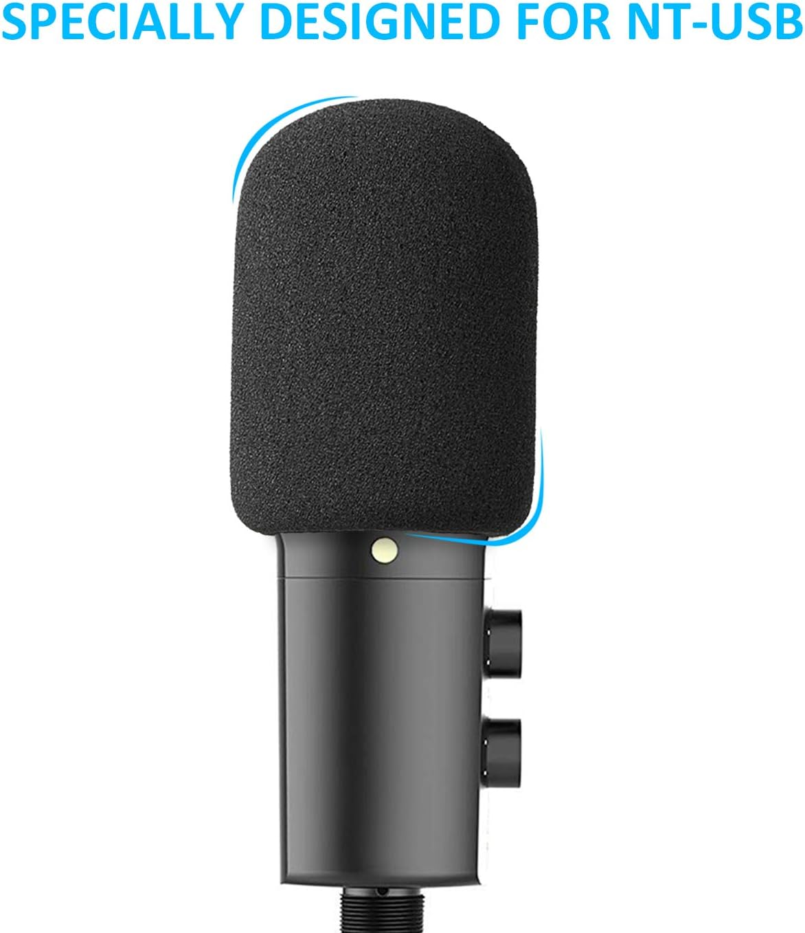 Rode NT USB Microphone Windscreen - Mic Cover Foam Pop Filter Customized for Rode NT-USB Condenser Microphone (Black) image number 4