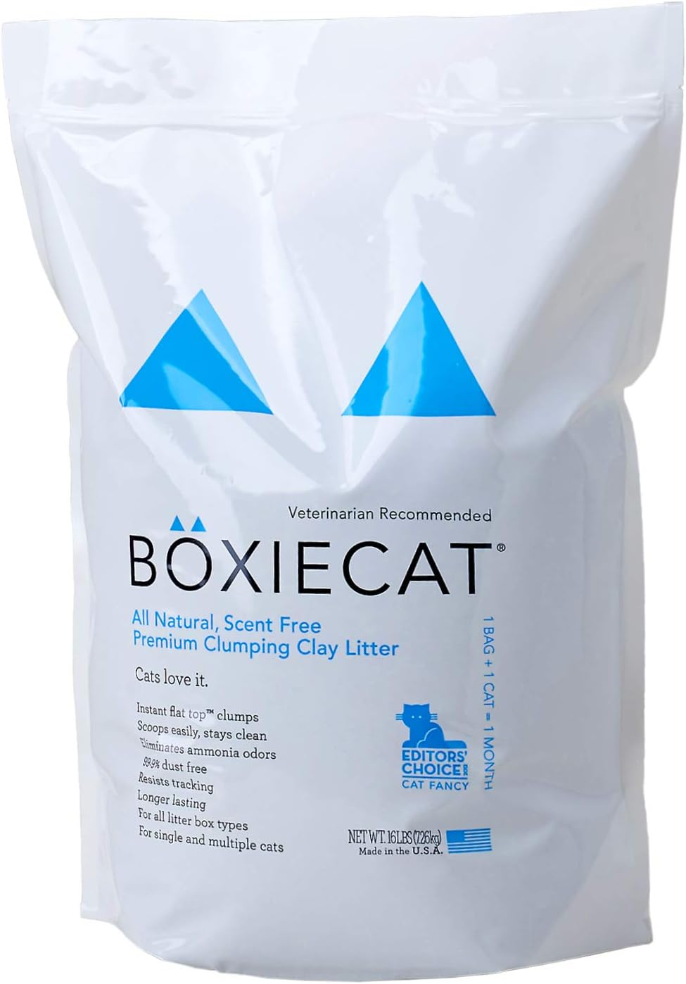 OFT Blue Boxy Cat Litter, 15.7 Lbs (7.2 Kg), Hardening, Bentonite, Unscented, Colorless, Natural Antibacterial Sand, Prevents Odor, Dust Resistant, Recommended by Veterinarians