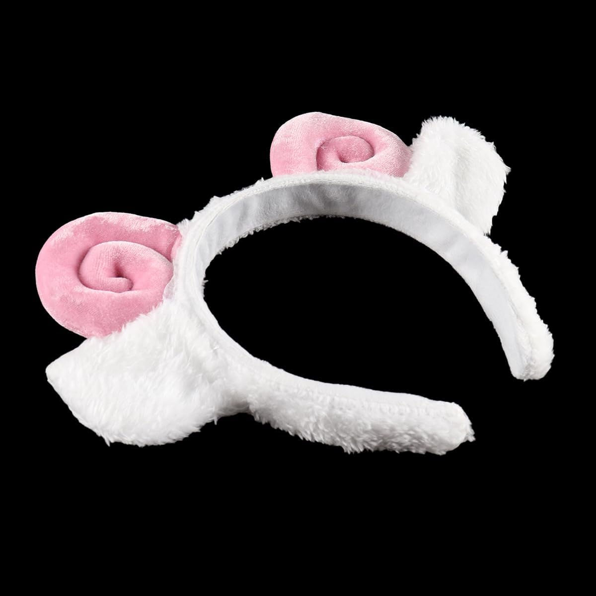 Gorise 2 Pcs Sheep Headband Goat Horn Headband Plush Animal Ears Hair Band Cartoon Animal Headwear for Adults
