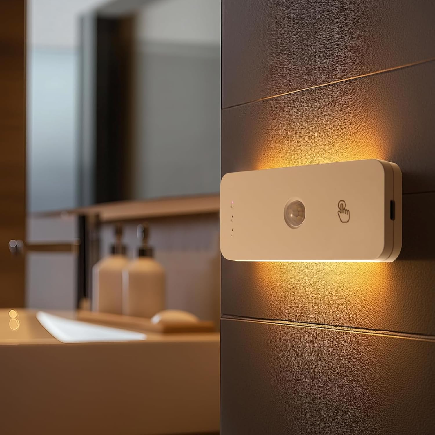 AXVRAV Pack of 6 Night Light with Motion Sensor Indoor, Rechargeable LED Stair Lights with Magnetic Mounting, Adjustable Brightness & 3 Colour Temperatures for Hallway, Staircase, Children'S Room image number 4