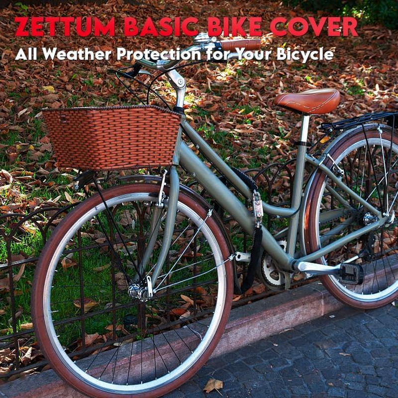 Zettum Bike Cover for 1 Bikes - 600D Bike Covers Outdoor Storage Waterproof & Heavy Duty, Bicycle Cover for 2 Ebike, Mountain Bike, Road Bike, Hybrid Bike, Beach Cruiser Bike, Scooter and More image number 2