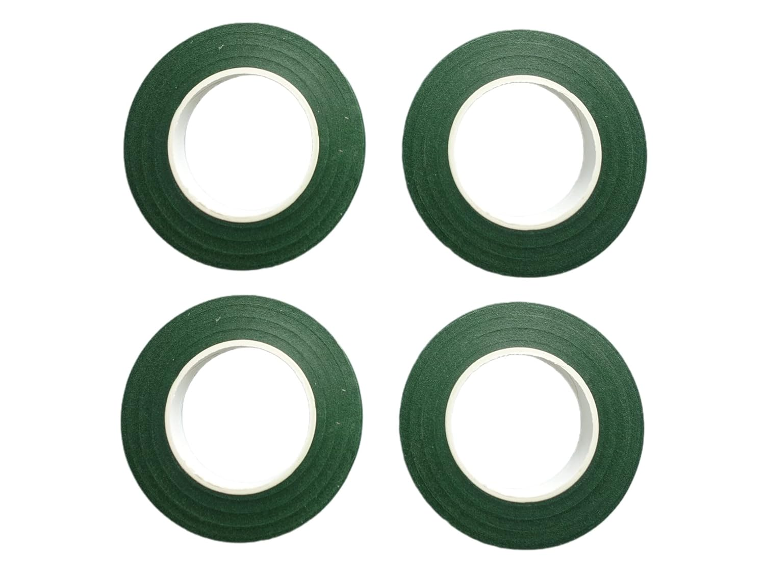 4 Rolls 1/2 Inch Floral Tapes Florist Wraps for Bouquet Stem and Flowers Making Craft Projects (30 Yards, White)