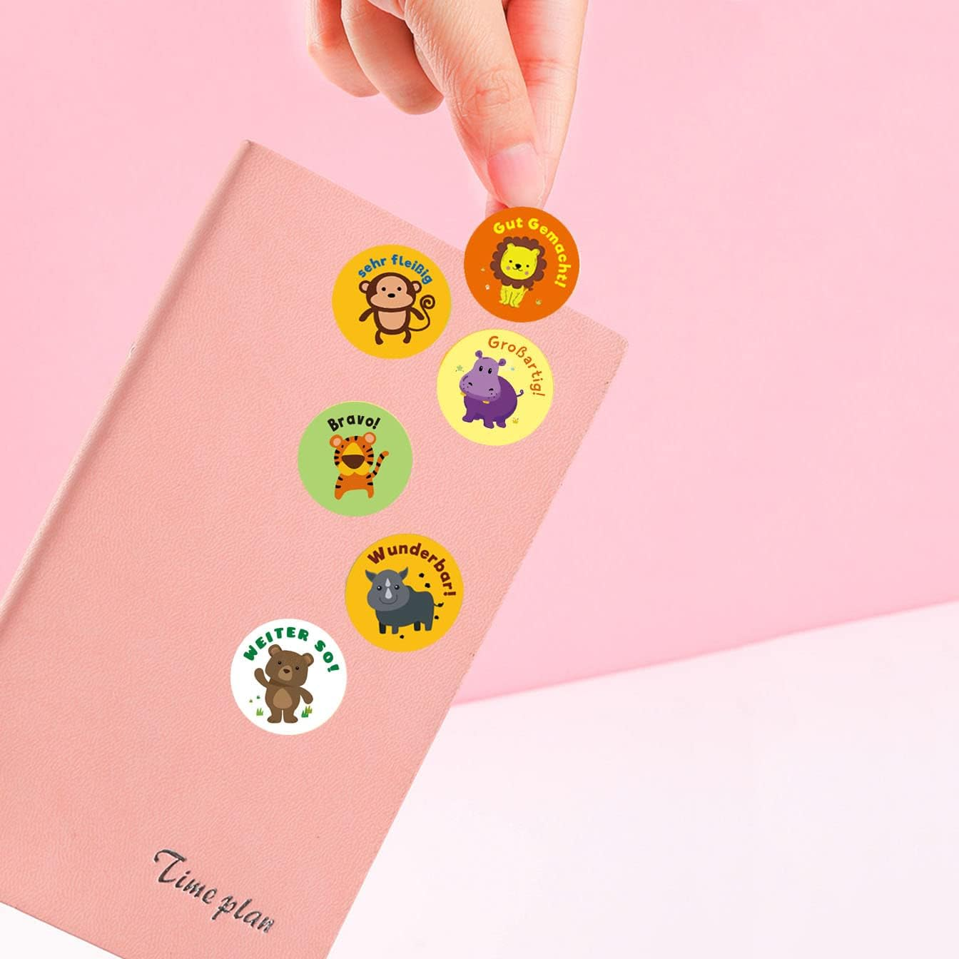 Motivational Stickers for Children, Pack of 1000 Self-Adhesive Animal Reward Stickers, Teacher Reward Stickers with Cute Animals, Praise Praise Stickers for School, Classroom, Rounds image number 3