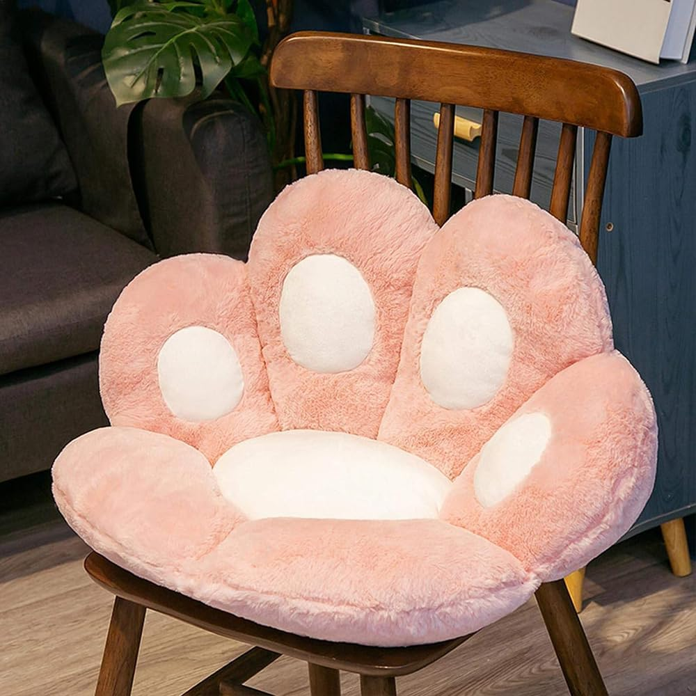 Cat Paw Cushion Comfy Kawaii Chair Cushion 70 X 60 Cm Inch Bear Paw Lazy Sofa Office Floor Pillow Cute Plush Seat Pad for Gaming Chair for Home Bedroom Decoration (Pink) image number 5