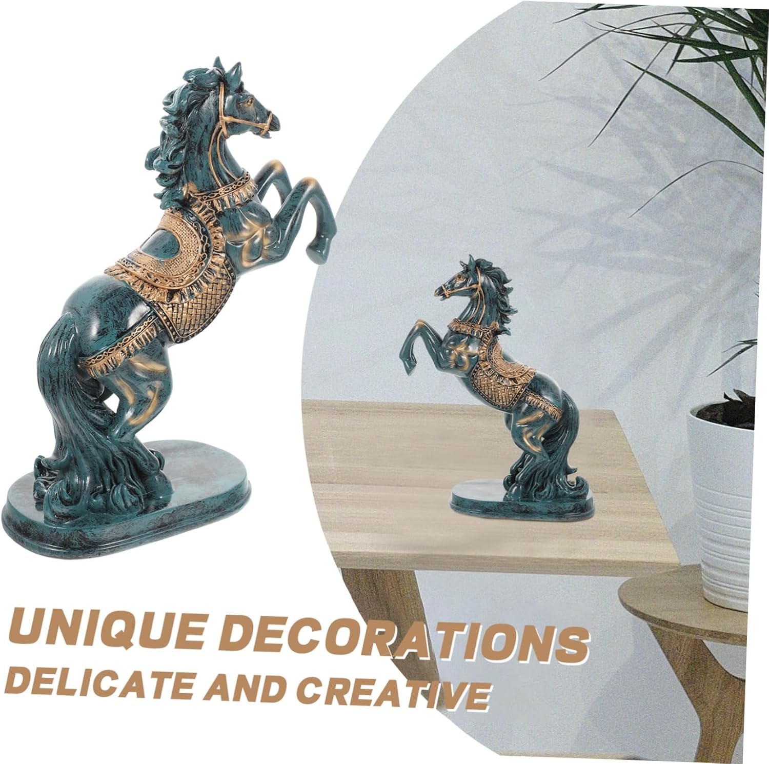 Adorable Horse Ornaments Resin Horse Figurine Christmas Ornament Home Decor image number 4