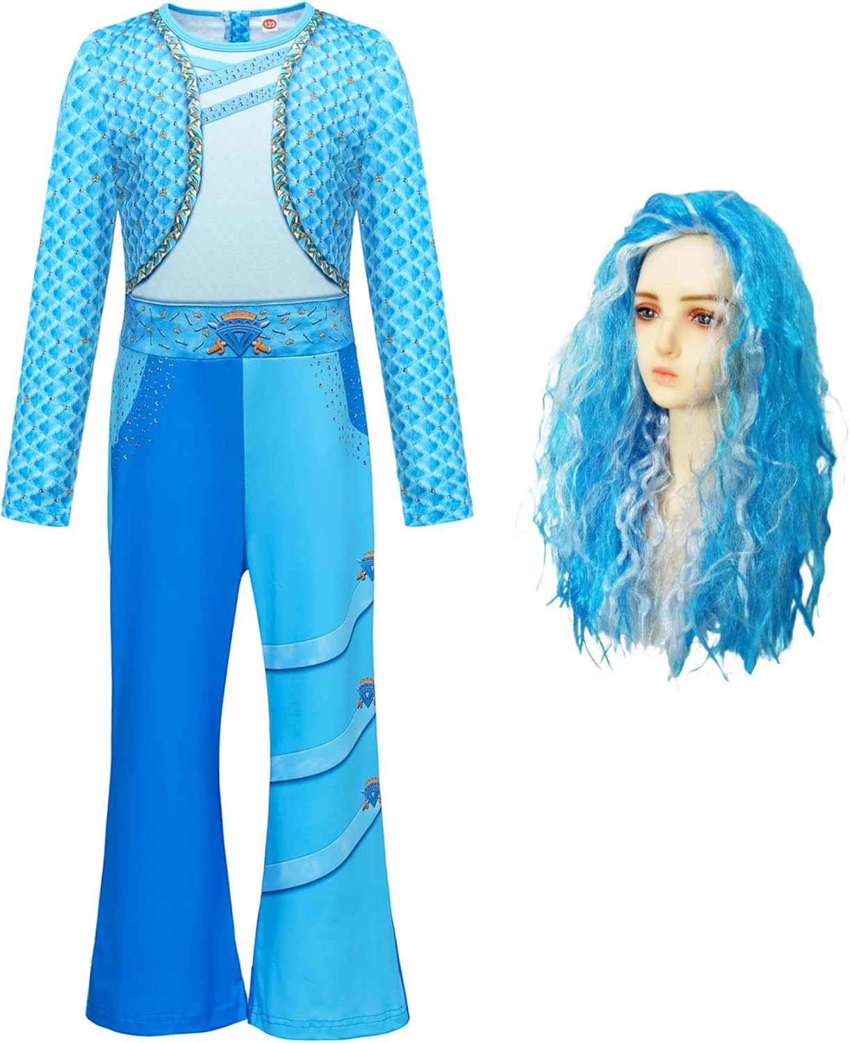 FOVIORZ Girls Rise Red Costume Halloween Party Princess Dress up Costume with Wig