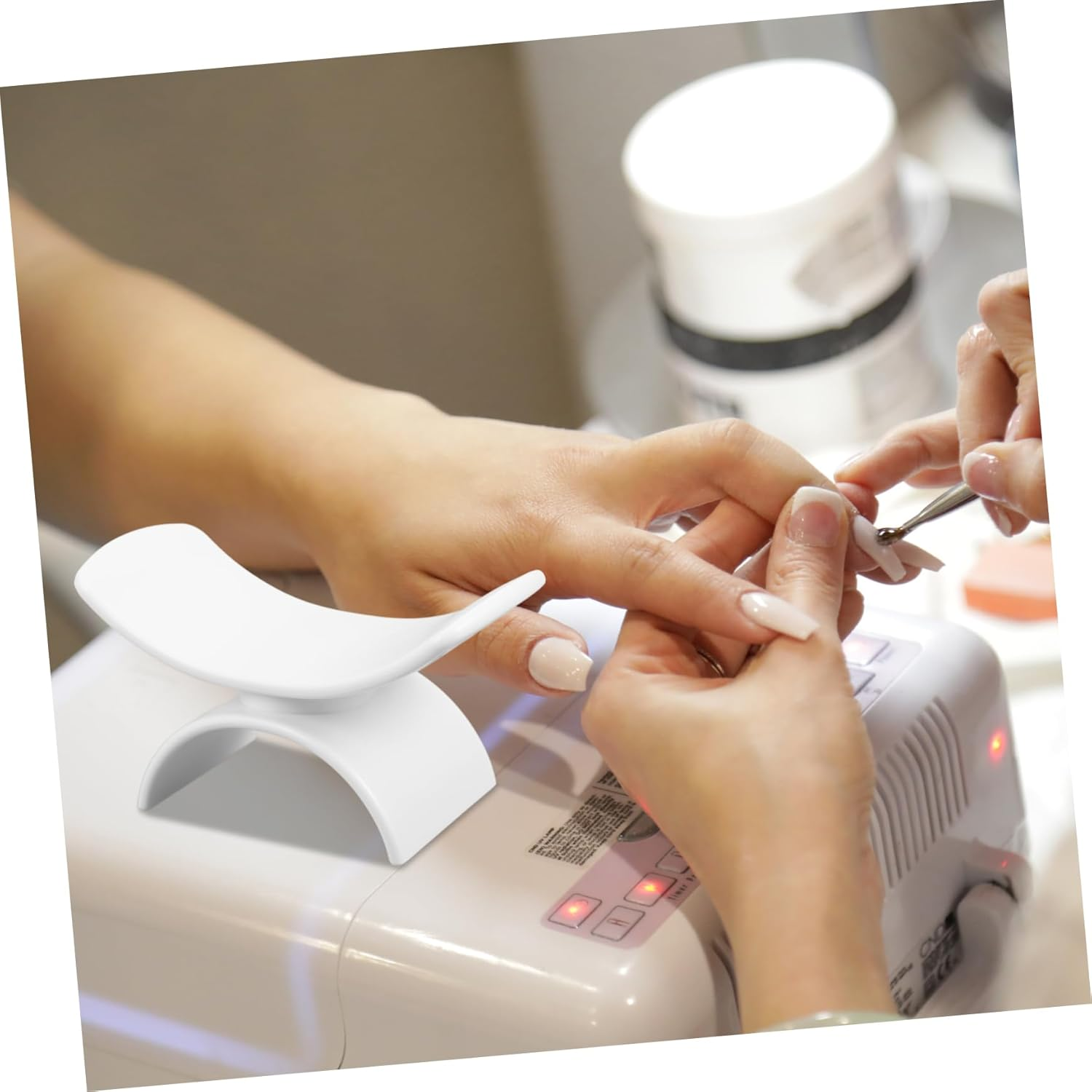 BIUDECO Nail Hand Pillow Manicure Arm Rest Comfortable Wrist Rest for Nail Salons Home Use and Travel - Pink image number 4