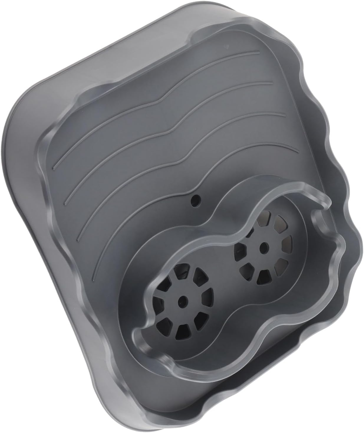 Hot Tub Table Tray, Hot Tub Side Table with Cup Holder and Drain, Adjustable Hot Tub Towel Holder, Nonslip Drink Caddy, Snack Tray for Bathtub, Spa, Outdoor, Patio (Grey) image number 2