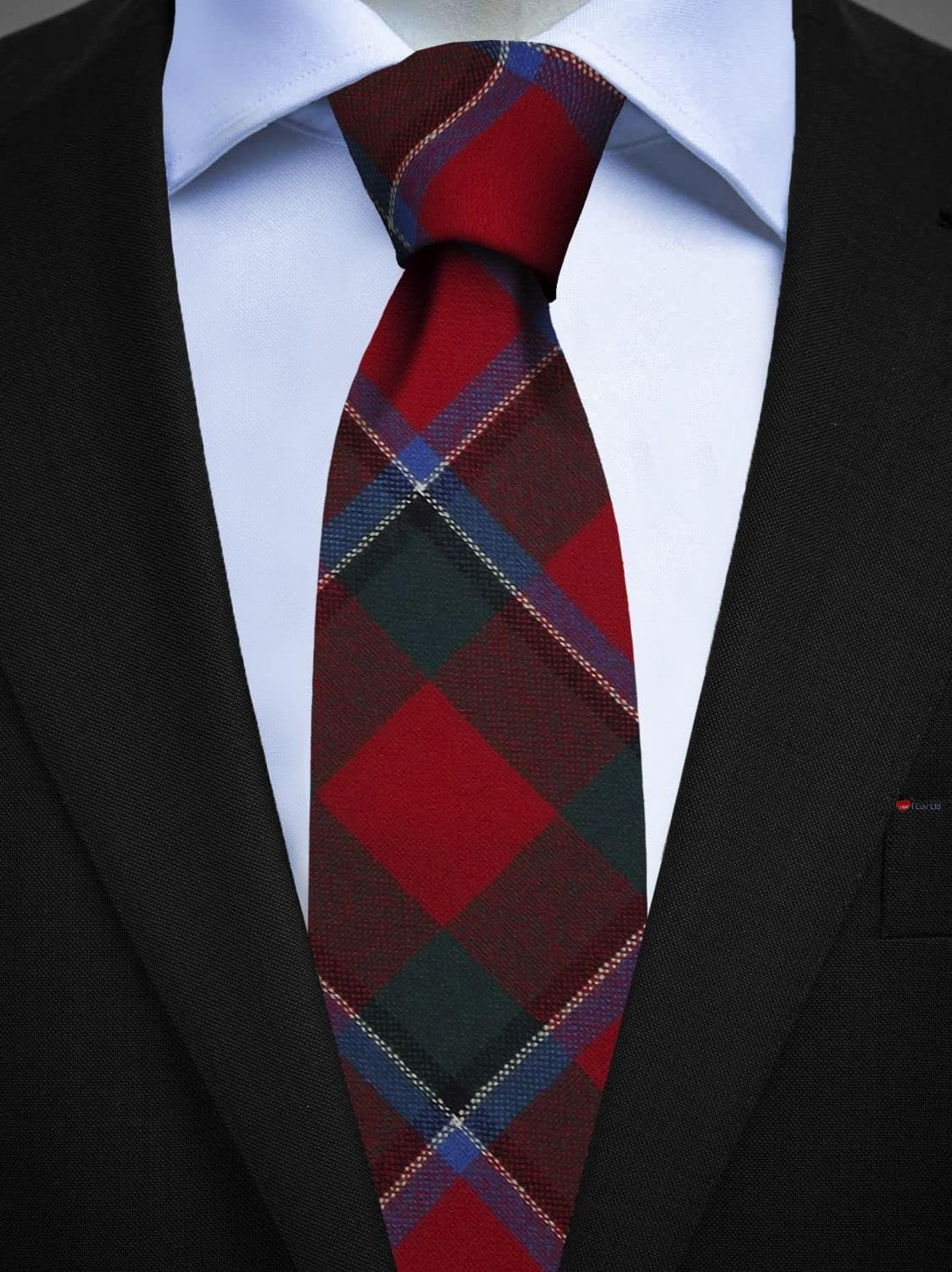 Mens All Wool Tie Woven and Made in Scotland in Sinclair Modern Tartan