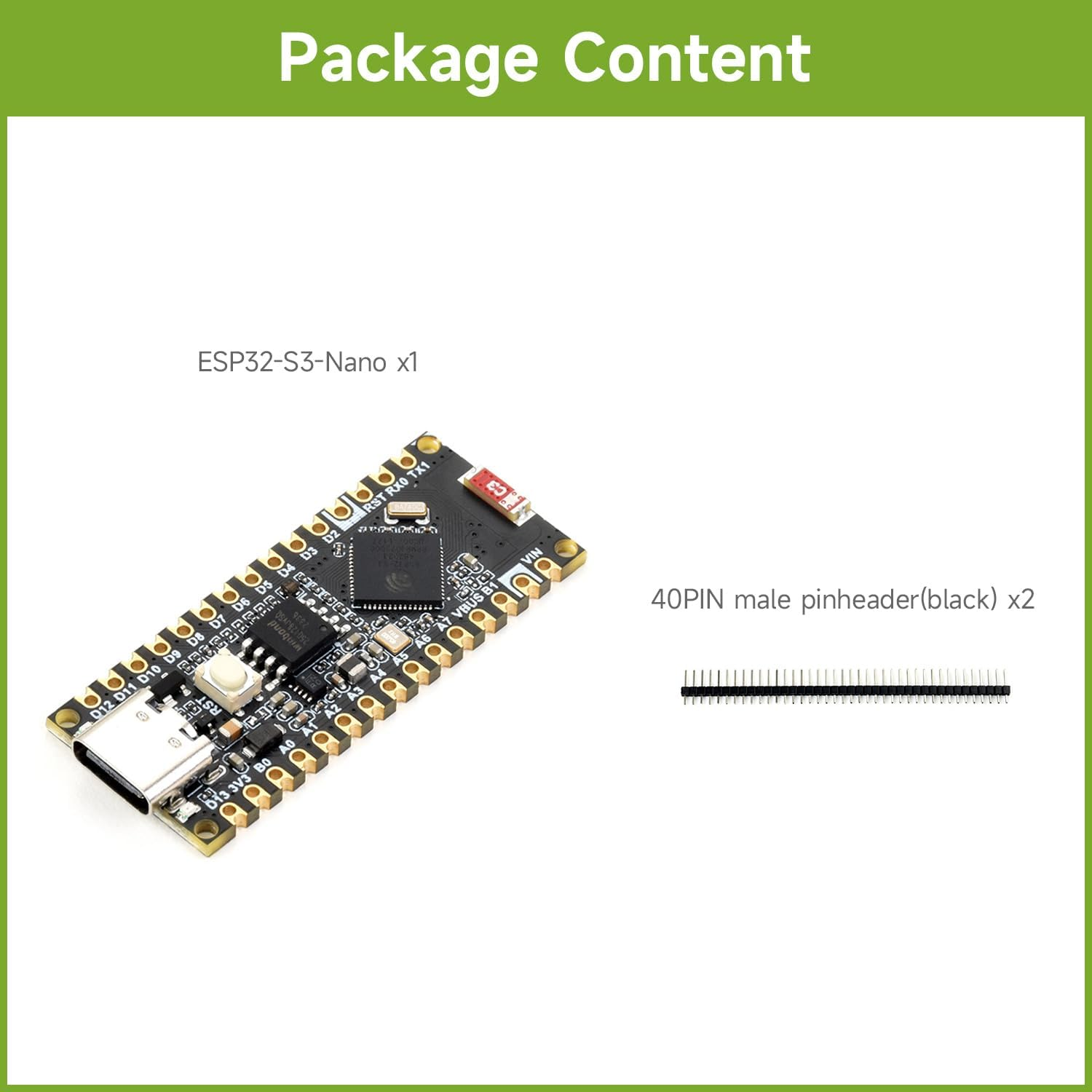 Waveshare Esp32-S3-Nano Development Board, Based on ESP32-S3R8, Compatible with Arduino Nano ESP32, without Header image number 3
