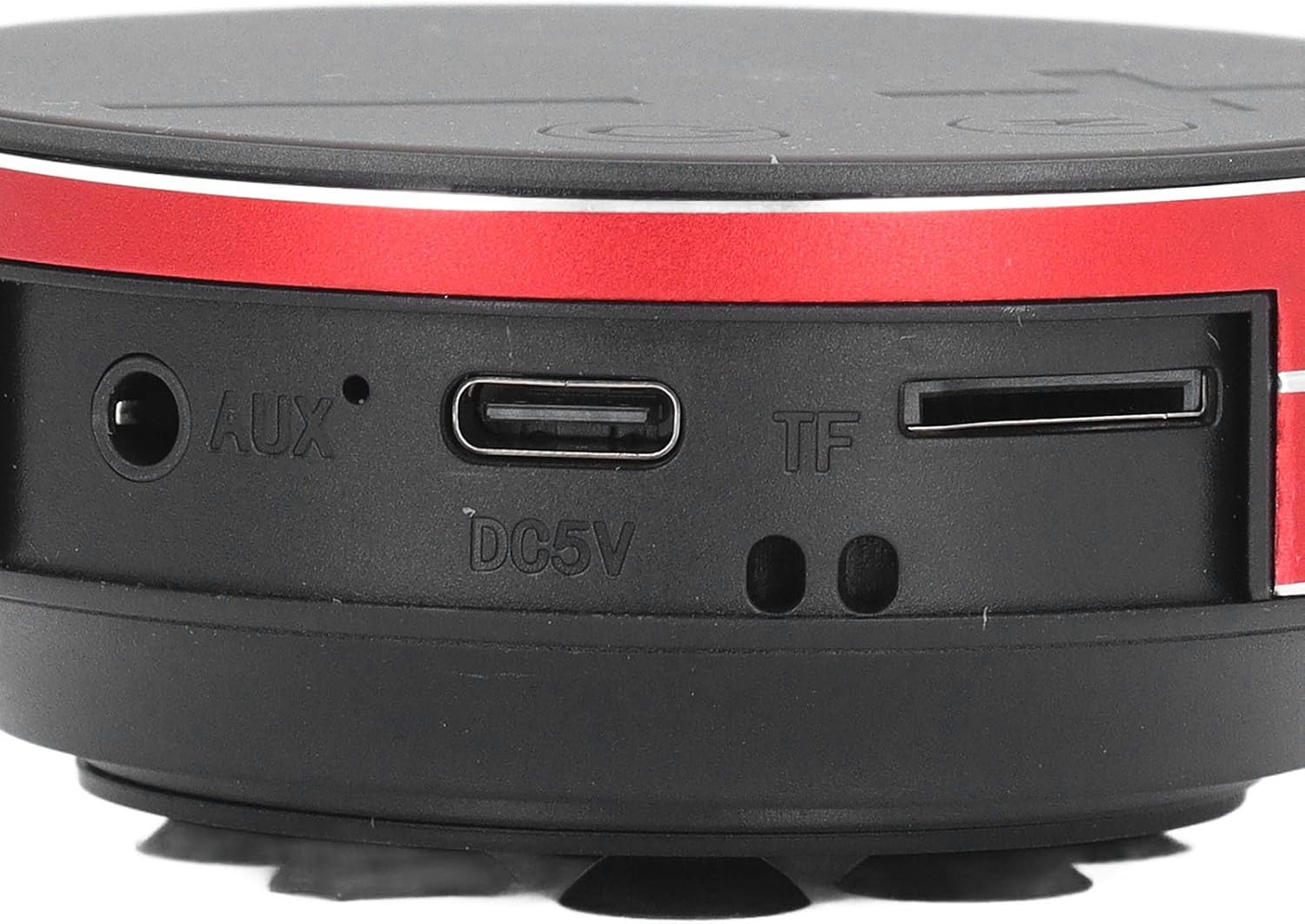 Bone Conduction Speaker, True Speakers Mini Portable Stereo Sound Portable Speaker Waterproof Music Player for Home Outdoor Travel, Suction Cup Base (Red)