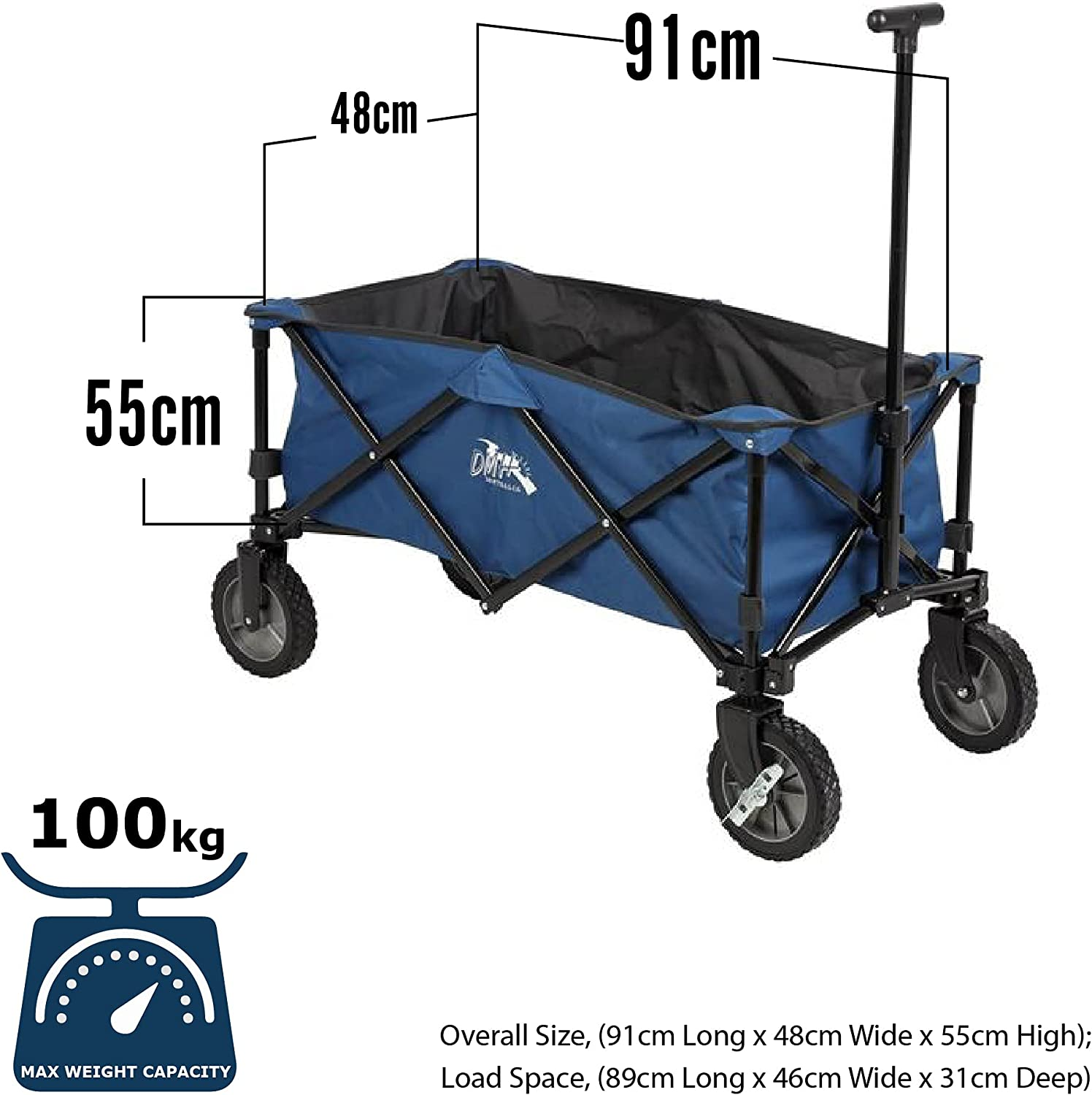 DMH Handy Folding Wagon Trolley Cart image number 2