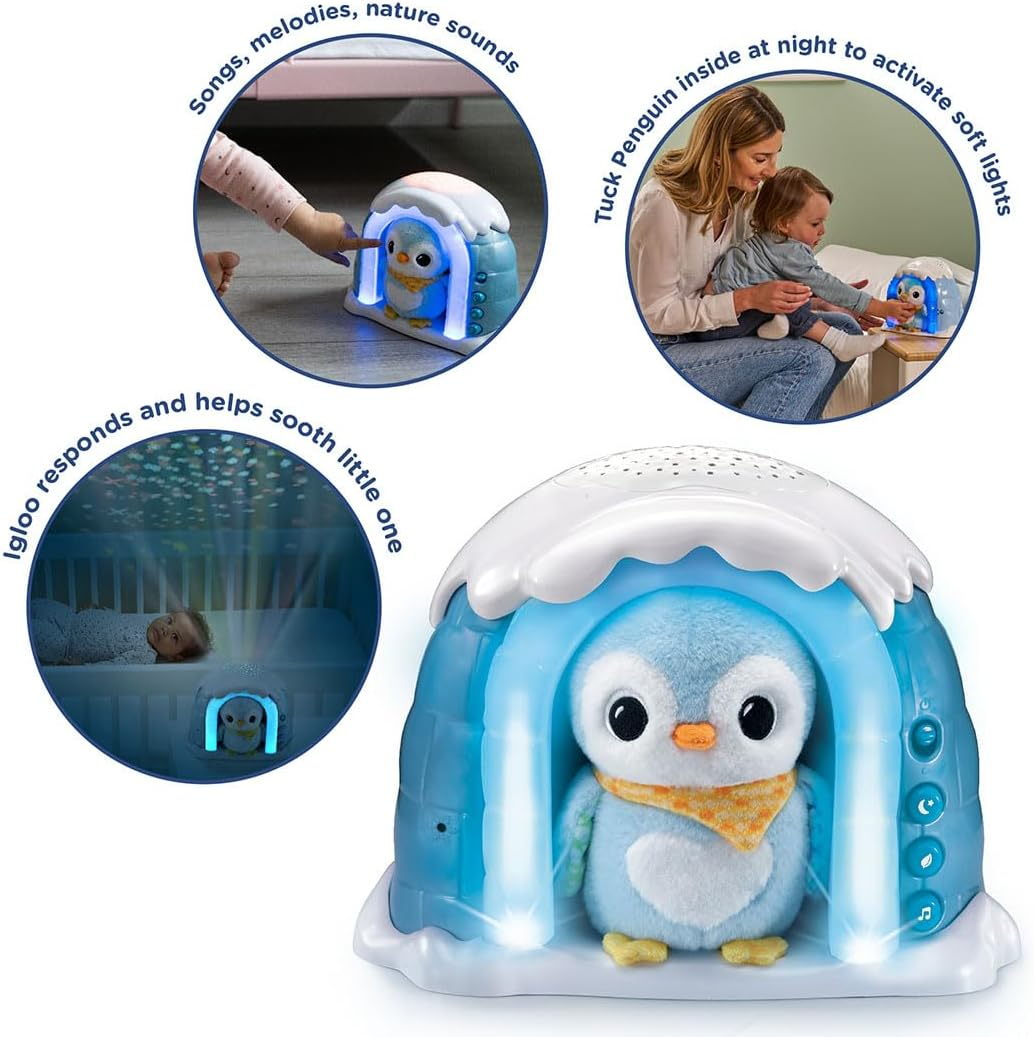 Vtech Soothing Starlight Igloo - Nightlight, Plush Penguin - 574903 - Blue image number 2