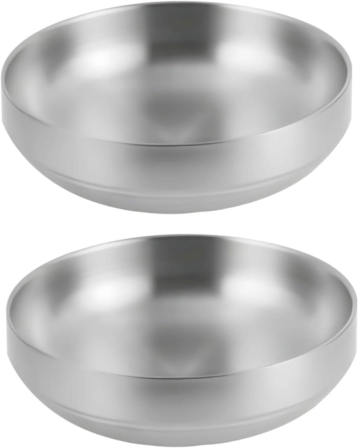 Pack of 2 Stainless Steel Cat Bowls, Metal Flat Feeding Bowl for Cats and Cats, Drop-Proof Cat Bowl, Wide, Flat, Easy to Clean, 14 Cm Wide Bowl, Perfect for Beards image number 3