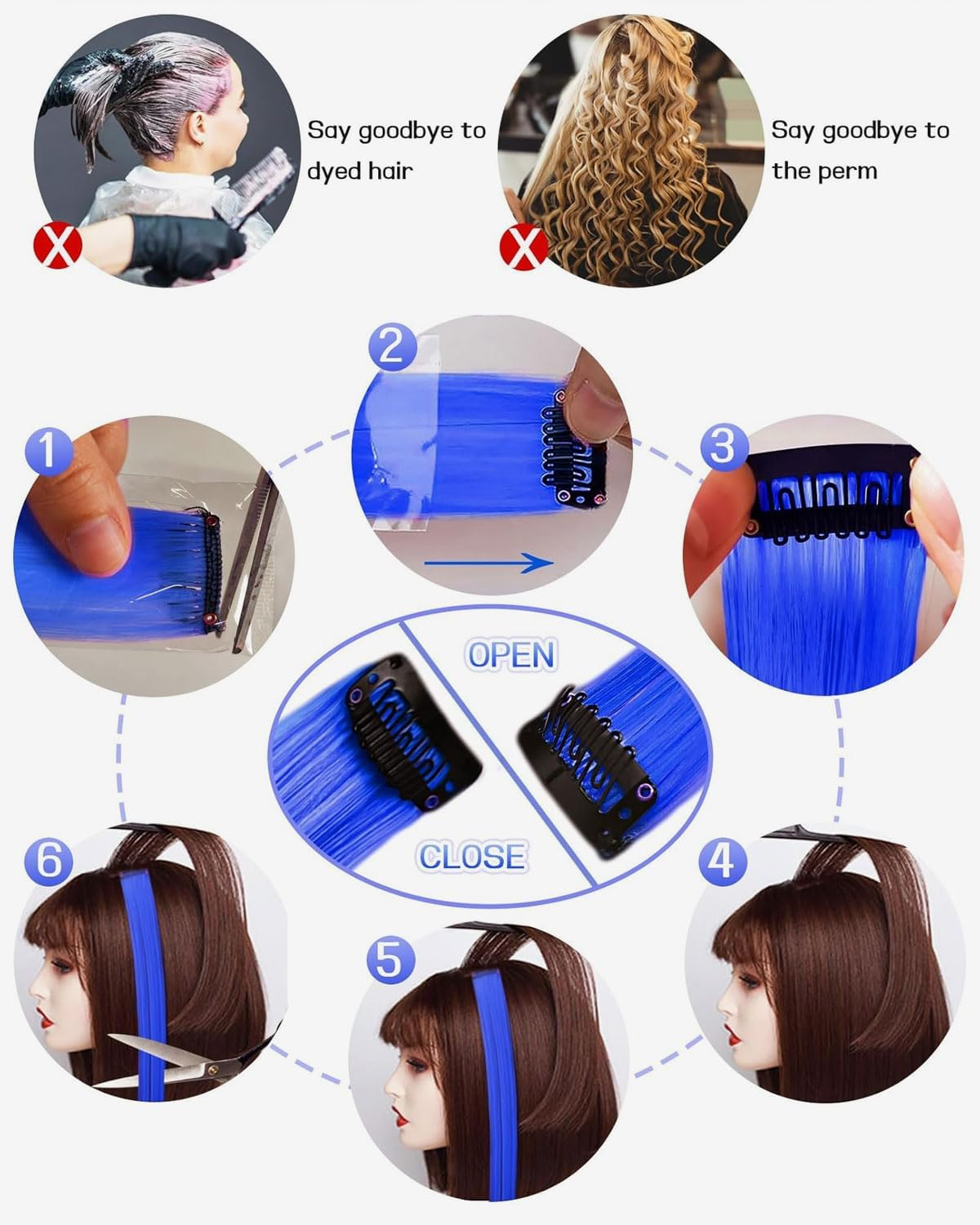 TPZORJX 10 Pieces Hair Bands Braiding Hair Clips Party Headband Red Sequins Cosplay Gift image number 1