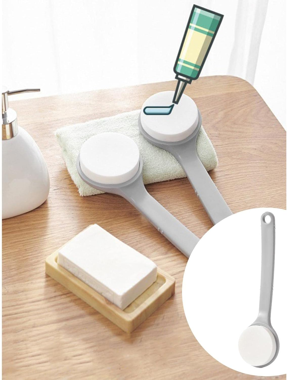 Lotion Applicator with Long Handle Tools for Back Legs Sunscreen image number 6