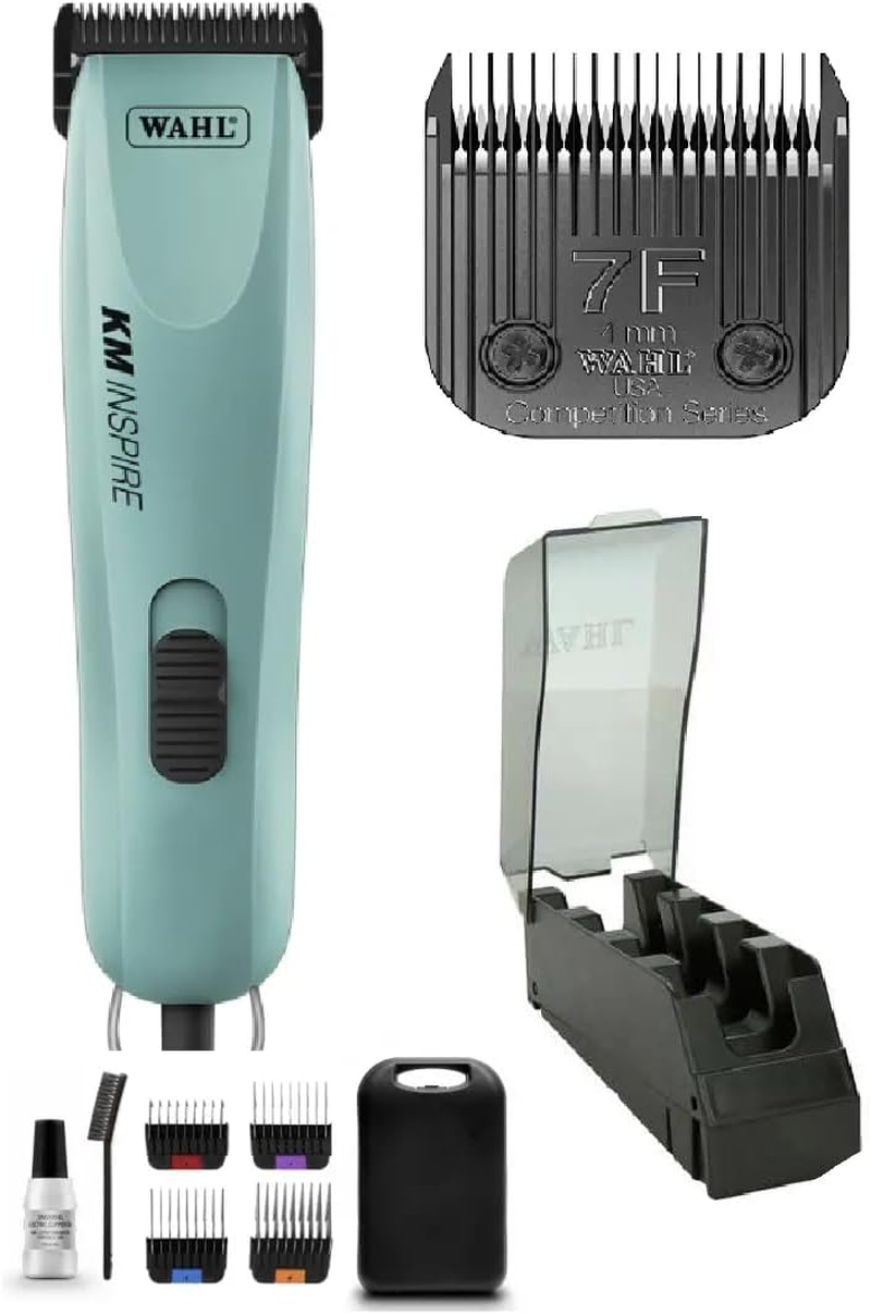 Wahl KM Inspire Brushless 2 Speed Professional Pet Clipper Combo (Includes Ultimate 7F Blade and Magnetic Blade Organizer) image number 1