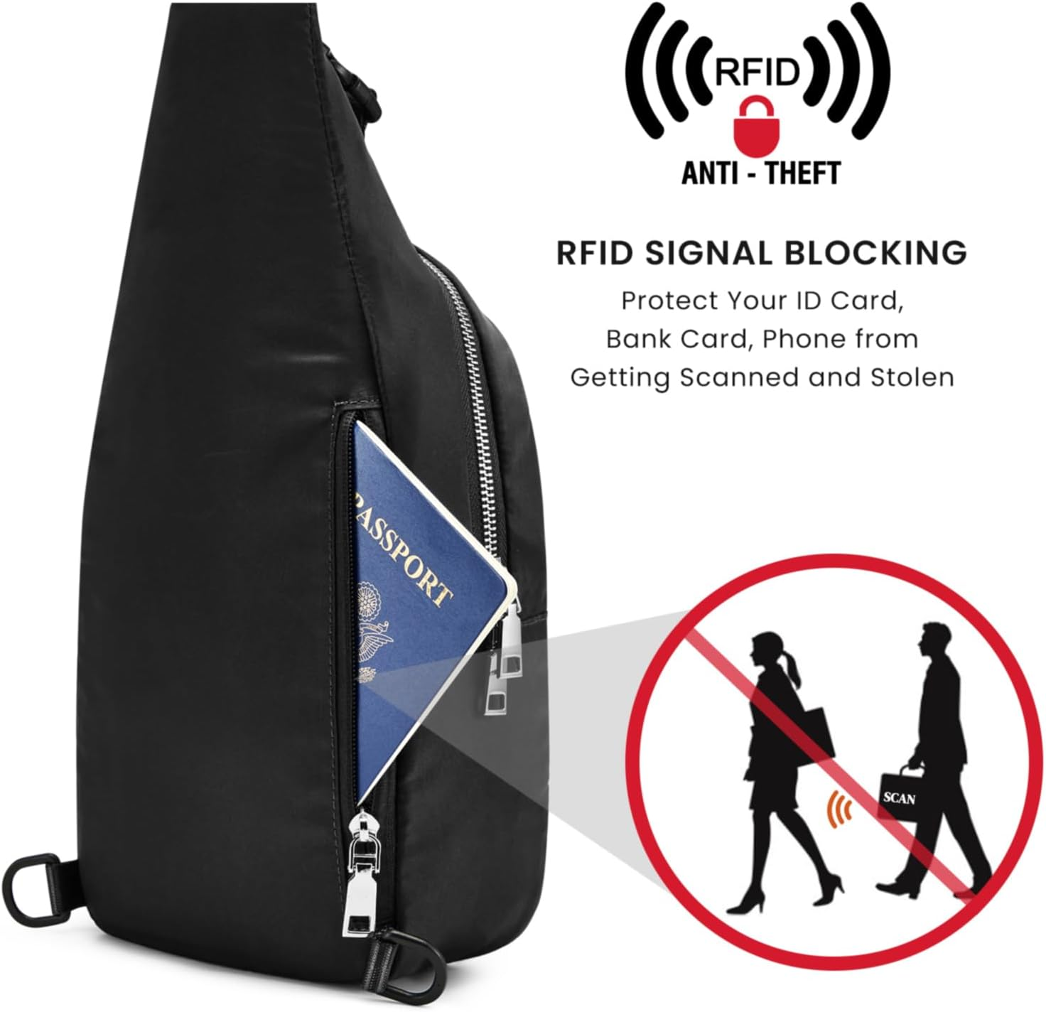 G4Free Sling Bag Backpack Chest Shoulder Bag Hiking Daypacks Crossbody Gym Daypack for Outdoor Walking Travel Men Women image number 6