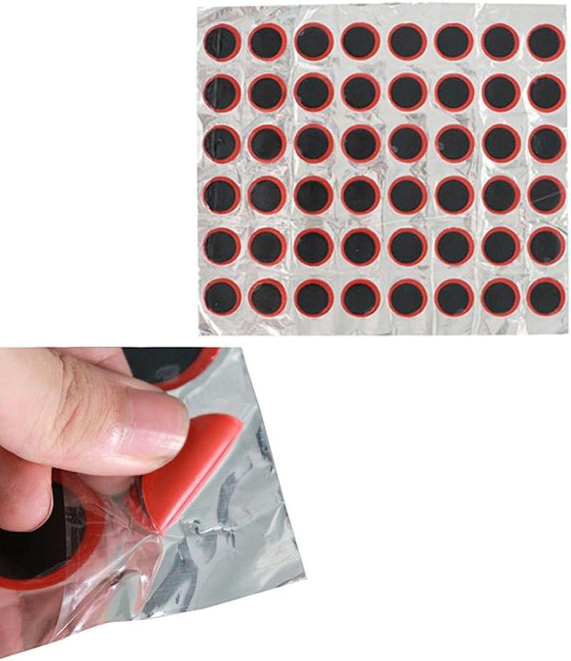 100PCS Bicycle Tube Patch Kit - 96 Pcs Tube Patch Kits, Bike Tire Patch Kit， Lightweight Bike Tire Puncture Repair Patch Kit for Cycling Motorcycle with Four Metal Grinding Accessories image number 2