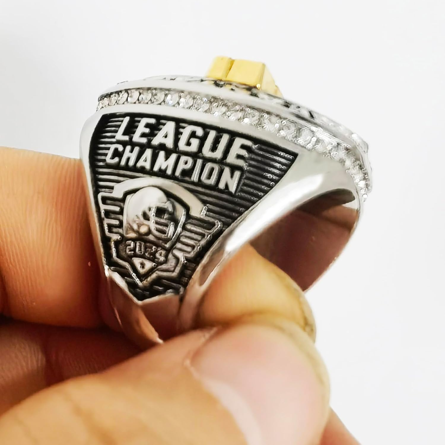 Guancrown 2024 Fantasy Football Championship Ring Award Prize Trophy Sports Winner FFL Champion Ring