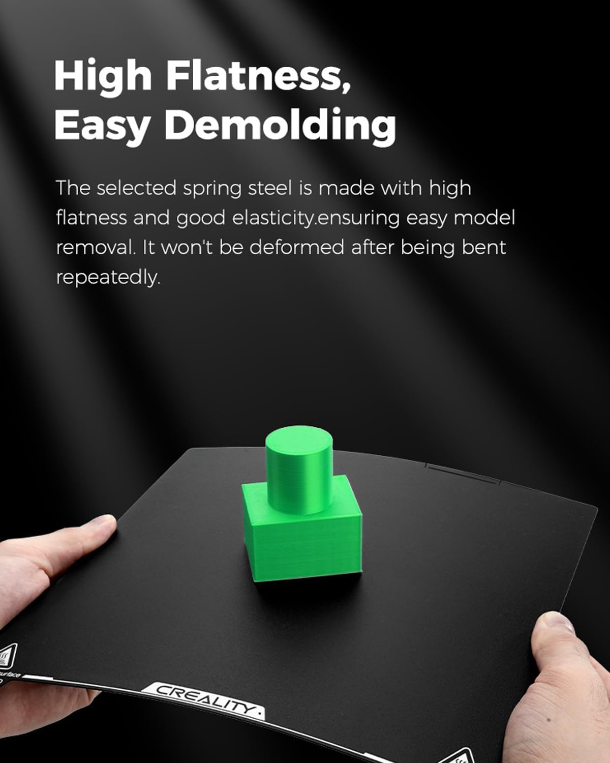 3D Printer Build Plate for K2 plus 3D Printer, 370X370Mm Epoxy Resin Surface Magnetic Flexible Removable Spring Steel 3D Printer Bed(Without Magnetic Base) image number 6