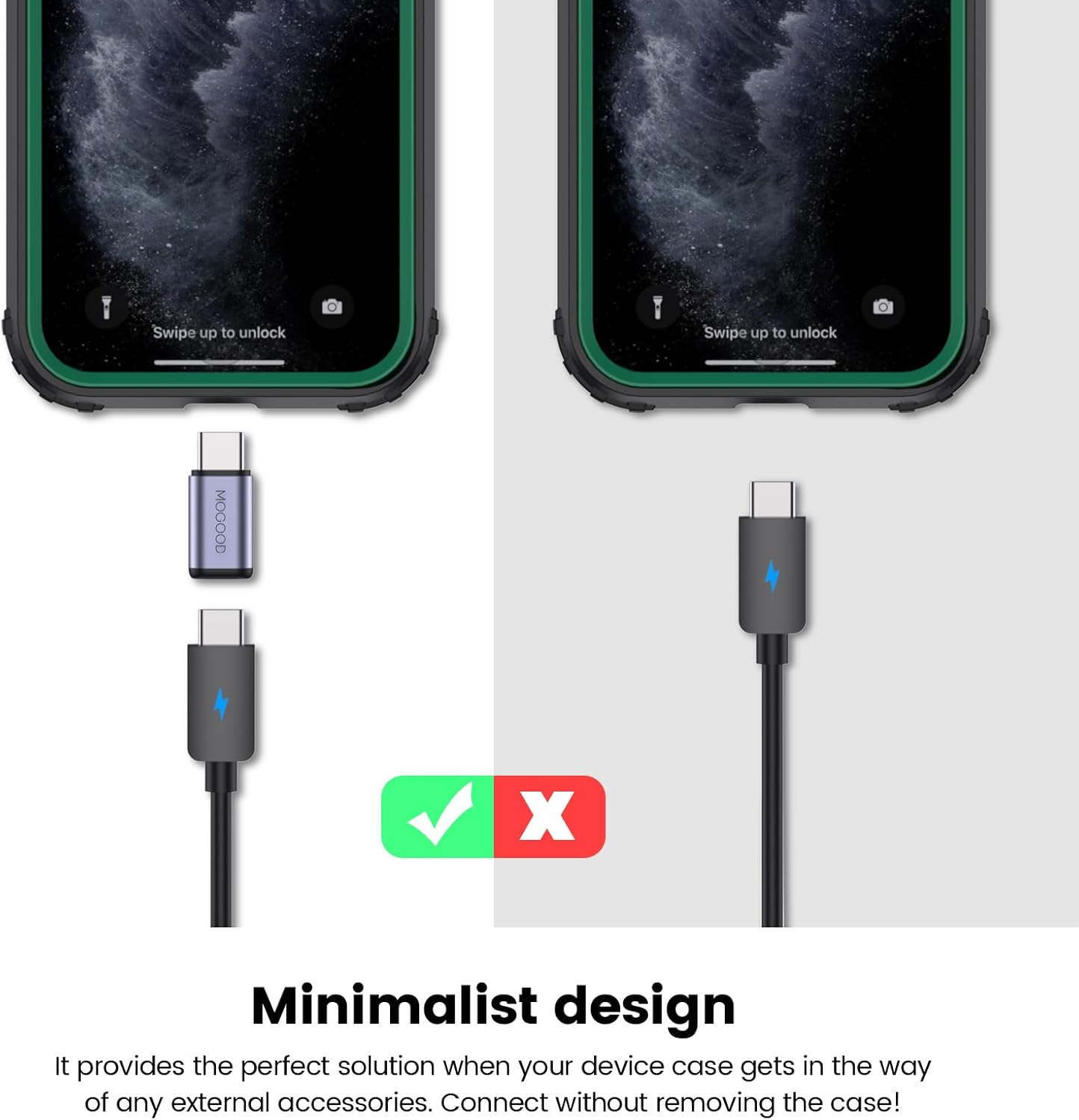 MOGOOD USB C Male to Female Adapter,Support 100W Fast Charging 40Gbps Data Transfer 8K@60Hz Video Output for Usb4,Thunderbolt 4/3,Laptop,Steam Dock,Switch,Tablet image number 6