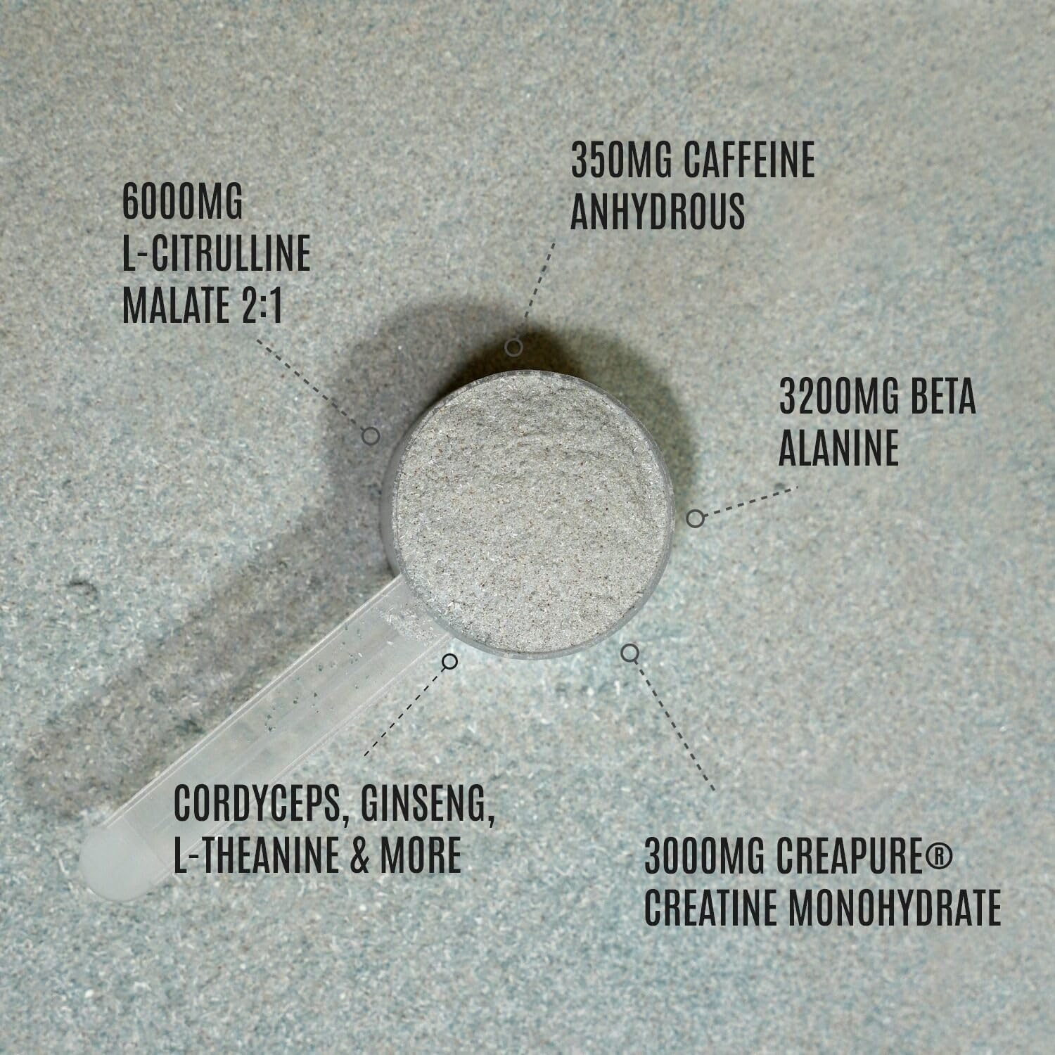 ATP Science Pre plus Preworkout Powder, Infused with Creapure Creatine Monohydrate, Caffeine Anhydrous, L-Citrulline Malate, No Artificial Colours and Flavours, Flavour - Blueberry Blackcurrant, 500G image number 3