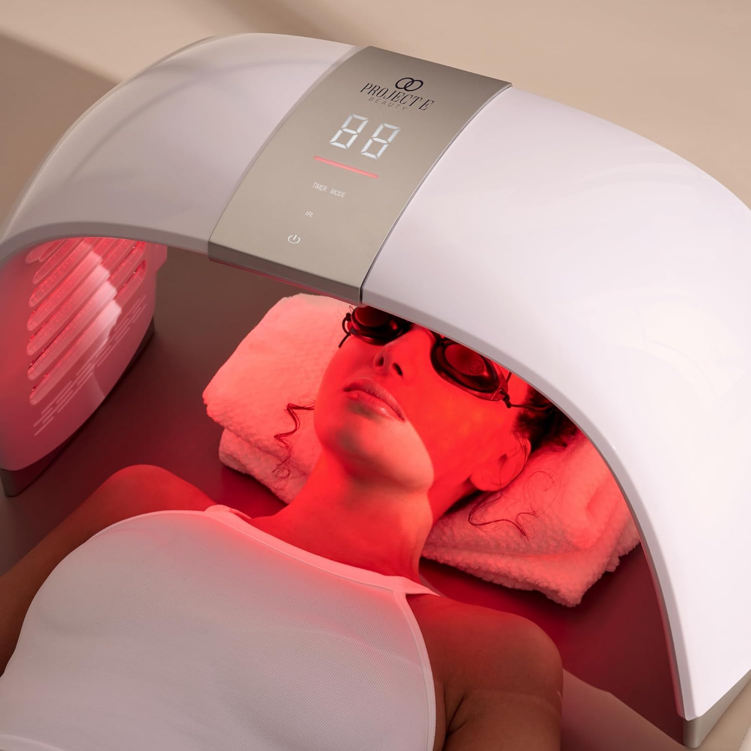 Lumalux Dome | Face & Body Led Light Therapy Device by Project E Beauty | 7 Color + Infrared Light Therapy | Anti-Aging & Rejuvenation | Extra Large Beauty Equipment for Salon Home SPA Use image number 3