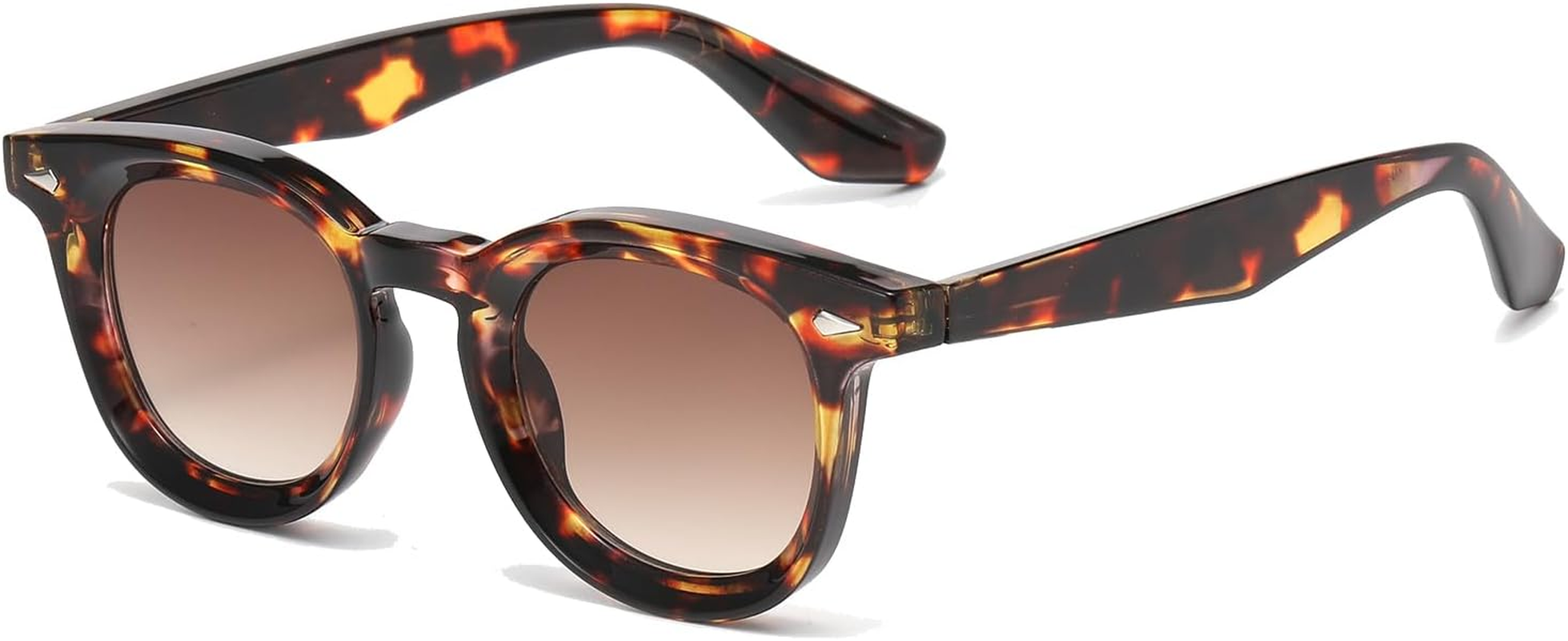 LJCZKA Retro round Sunglasses for Men Women Small Vintage round Sunglasses Classic Circular Shades with UV400 Protection