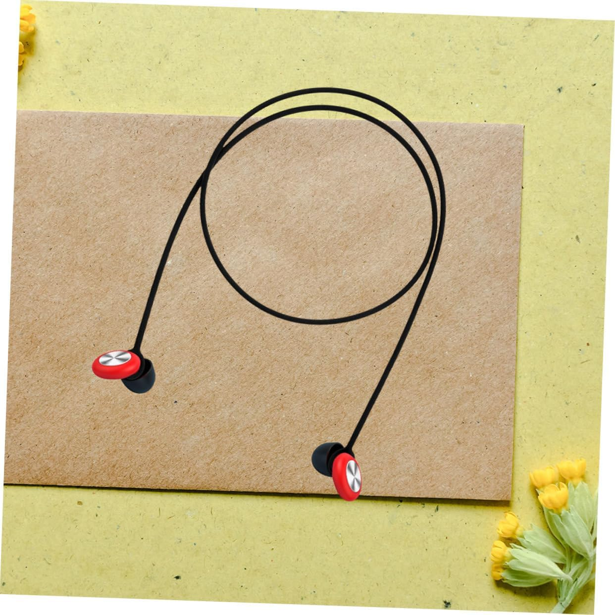 HOMSFOU Detachable Silicone Earbud Lanyard Strap Replacement Ear Plug Cord Small Black Earphone Holder for Travel and Daily Use image number 1