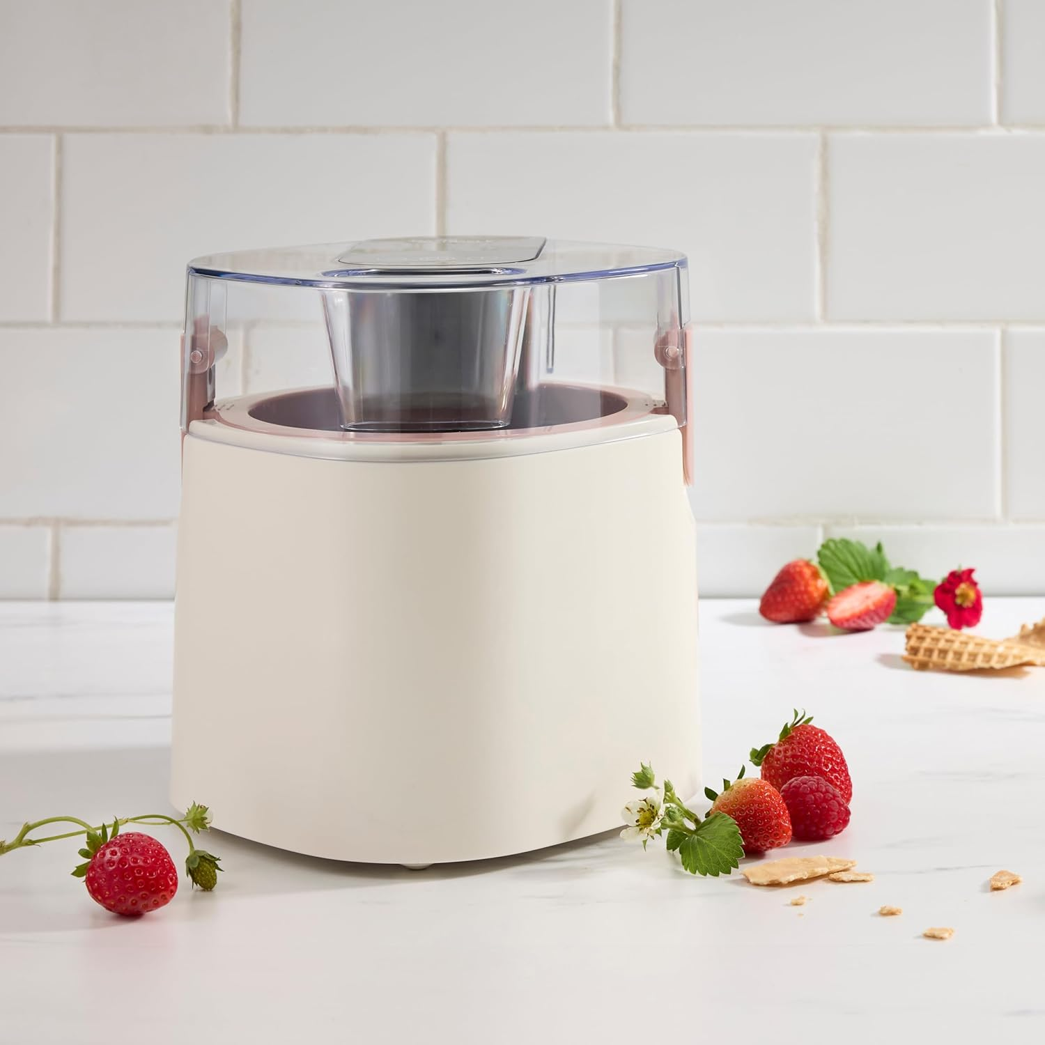 Davis & Waddell Digital Ice Cream Maker Cream 1.4L 18.8X18.8X21.6Cm - Easy Homemade Desserts, Fast Freezing, Digital Display for Ice Cream Sorbet and Gelato Making at Home image number 3