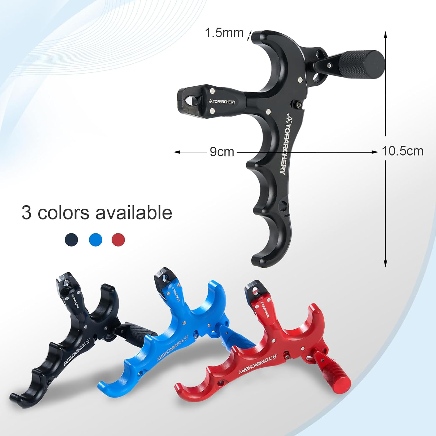 TOPARCHERY Compound Bow Release Archery Release Aids Thumb Release 360&deg;Rotating Bow Release, 4 Finger Bow Release, Aluminum, Compound Bow Accessories