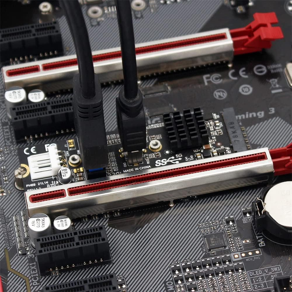 NFHK 5Gbps Type-E USB 3.1 Front Panel Socket & USB 2.0 to NVME NGFF M-Key Express Card VL805 Adapter for Motherboard - Black 2Pcs Adapter-Usb3.0-20Pin image number 7