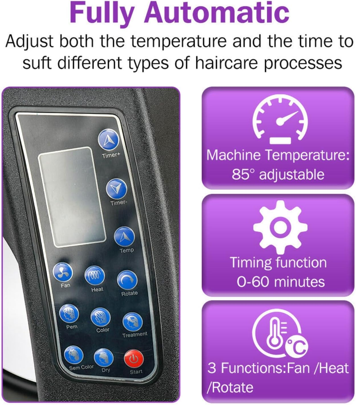 Standing Hair Dryer Accelerator 360 Rotating Halo Rolling Salon Equipment AU