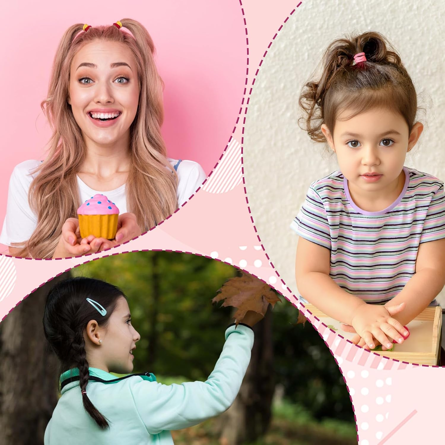 Ziyonix 780 Pieces Hair Accessories Girls, Baby Hair Clips Gift Set Hair Accessories Variety Hair Accessories Ponytail Clips for Toddler Hairstyles Girls Ponytails Hair Variety image number 4