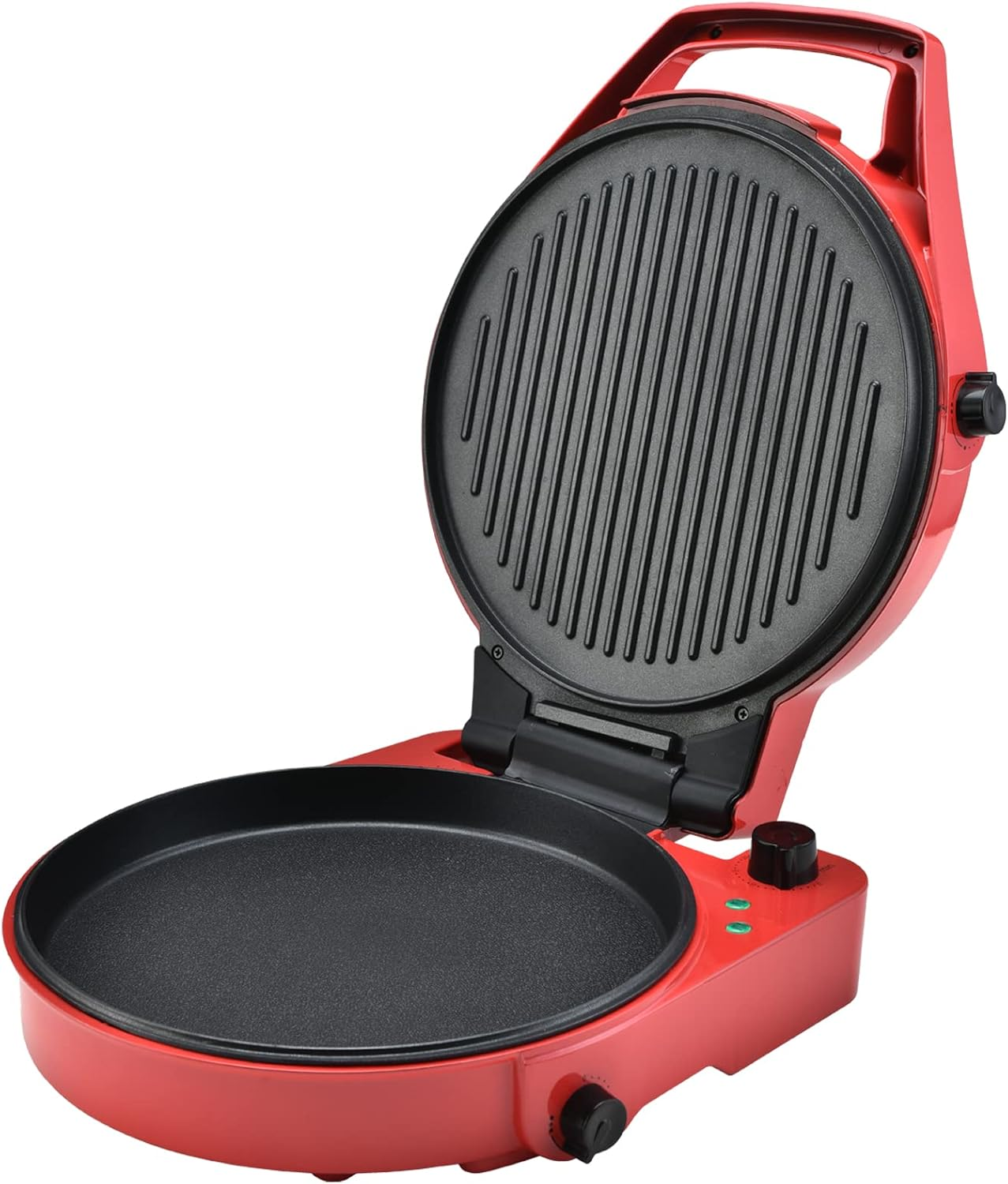 TODO 1800W Electric Pizza Maker Pizza Oven Dual Temperature Control Flat Grill - Red image number 1