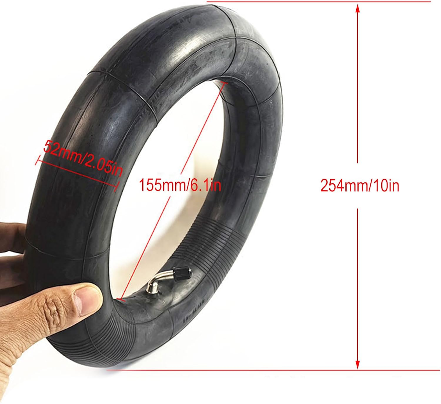 10X3.0 Inner Tube,Thicker Electric Scooter,Mini Bike Inner Tube,Butyl Rubber,1 Pack Inner Tube 45&deg;Air Nozzle image number 3