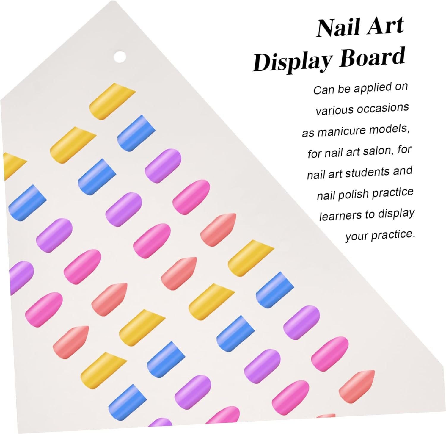 TOVINANNA 2Pcs Nail Design Training Tools Acrylic Nail Art Display Board Holder for Salon Personal Use image number 6