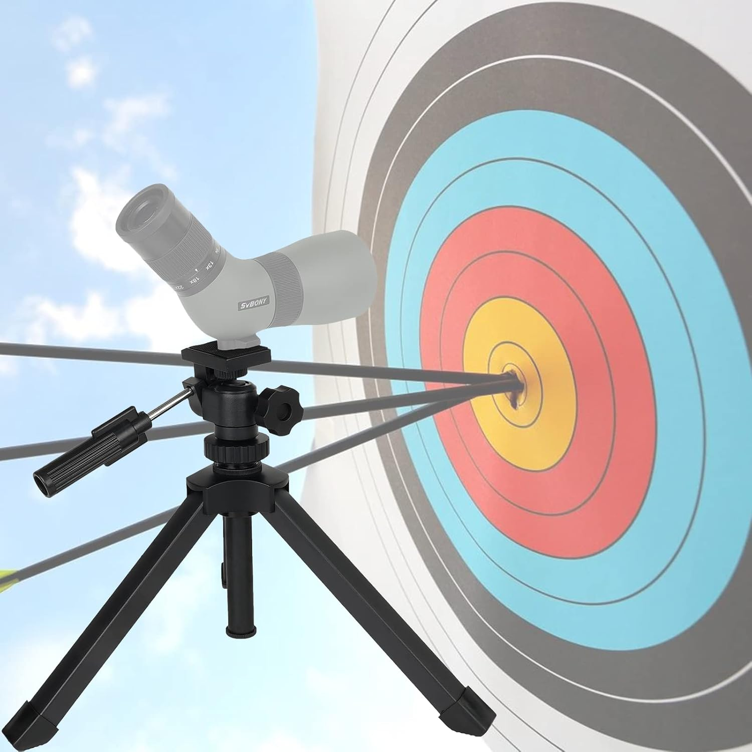 SVBONY SV146 Tabletop Tripod, Spotting Scope Tripod, Adjustable Portable Tripod for Spotting Scope Binoculars Monoculars DSLR Cameras