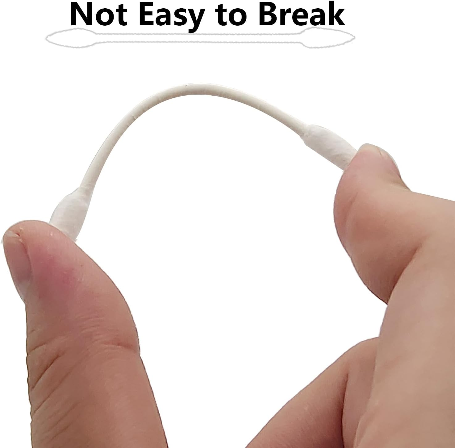 Pointed Tip Cotton Swabs,500 Count Cotton Buds,Double Precision Tips with Paper Stick for Personal Care and Makeup image number 2