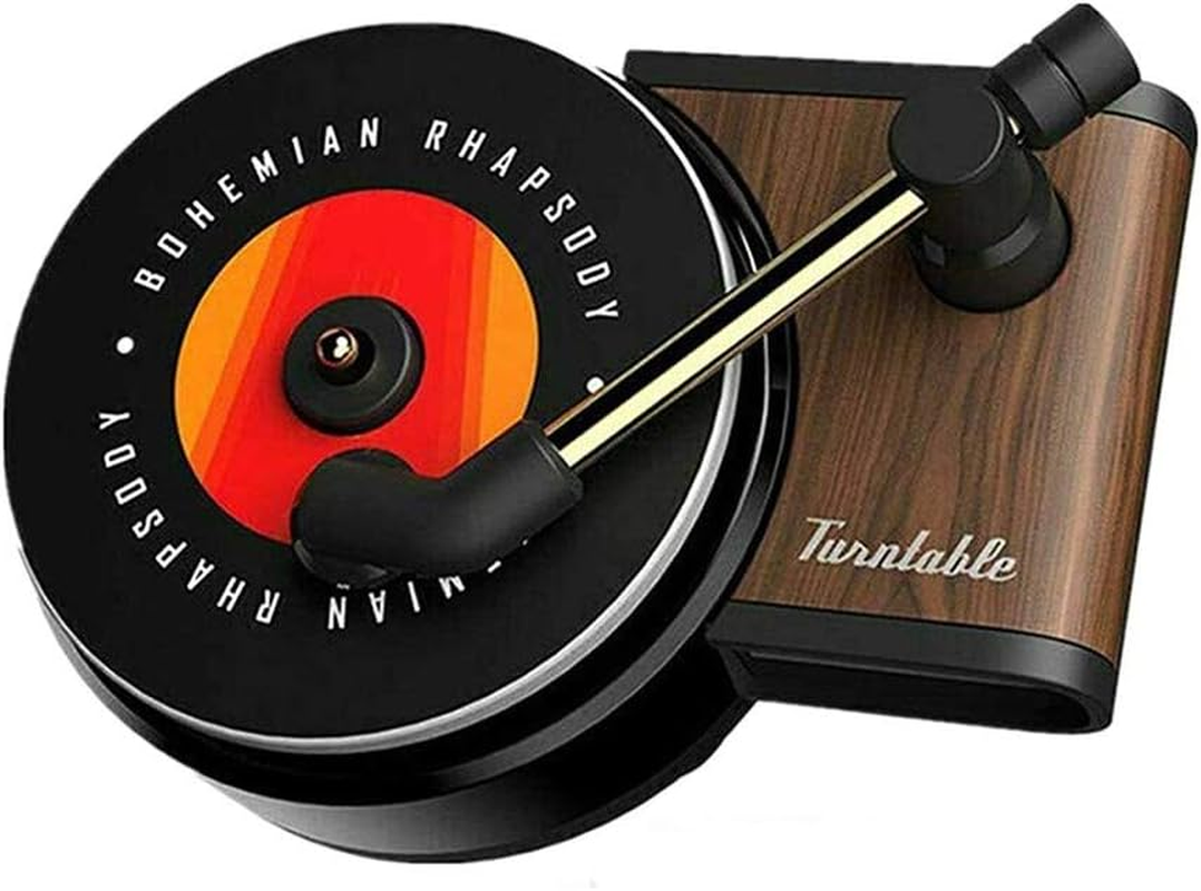 Car Air Freshener, Nataliey Record Player Design Car Perfume Car Retro Record Player Air Fresh Clip Perfume Auto Air Vent Outlet Diffuser Decor Smell Diffuser image number 2