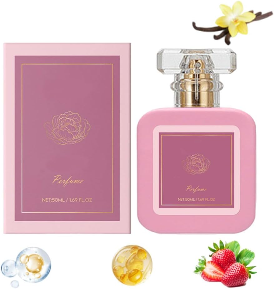 Fresh & Long-Lasting Marshmallow Blush Perfume for Women,Women'S Strawberry Candy Sweet Vitality Perfume Long-Lasting Fresh Sweet (1PCS)