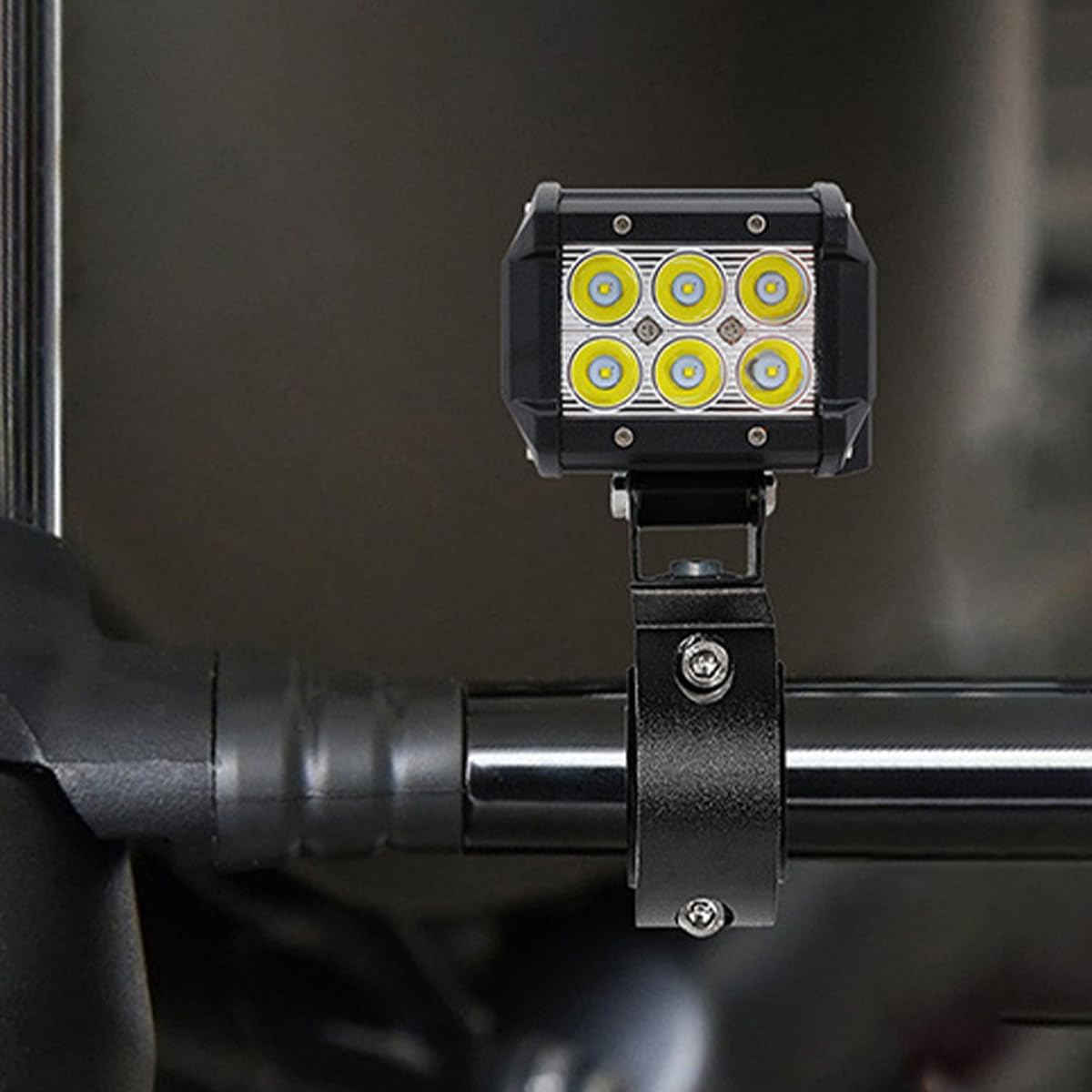 4PCS NUZAMAS Light Bar Mount Bracket Bull Bar Roll Cage Mount Kit Universal Work Light Tube Clamp Mounting Brackets for Off-Road Vehicles Car Truck Boat image number 2