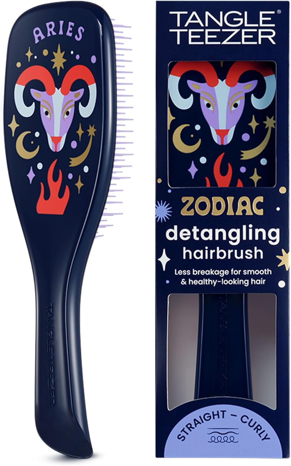 Tangle Teezer Zodiac Ultimate Detangler Hairbrush for Wet & Dry Hair, Eliminates Knots & Reduces Breakage for All Hair Types, Leo