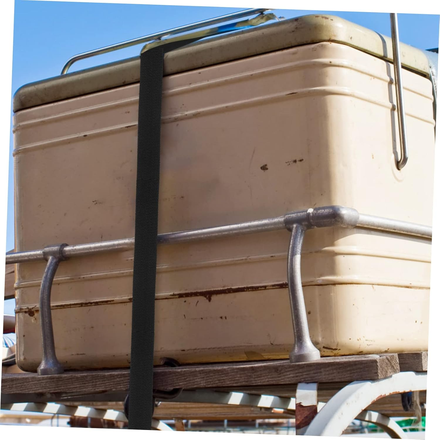 Tofficu 6 Pcs Adjustable Nylon Straps with Buckles 25Mm X 3M Cargo Tie Bands for Packing and Luggage Securement Black Sturdy Cinch Strap Set for Travel and Storage image number 3