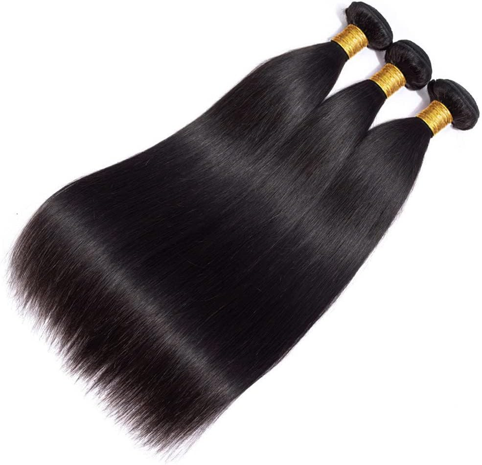 10A Brazilian Straight Human Hair Bundles 18 20 22 Inch 100% Unprocessed Virgin Straight Weave 3 Bundles Deals Human Hair image number 1